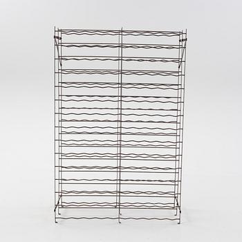 A Rigidex iron wine rack, France.