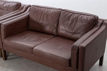 Two leather couches second half of the 20th century.