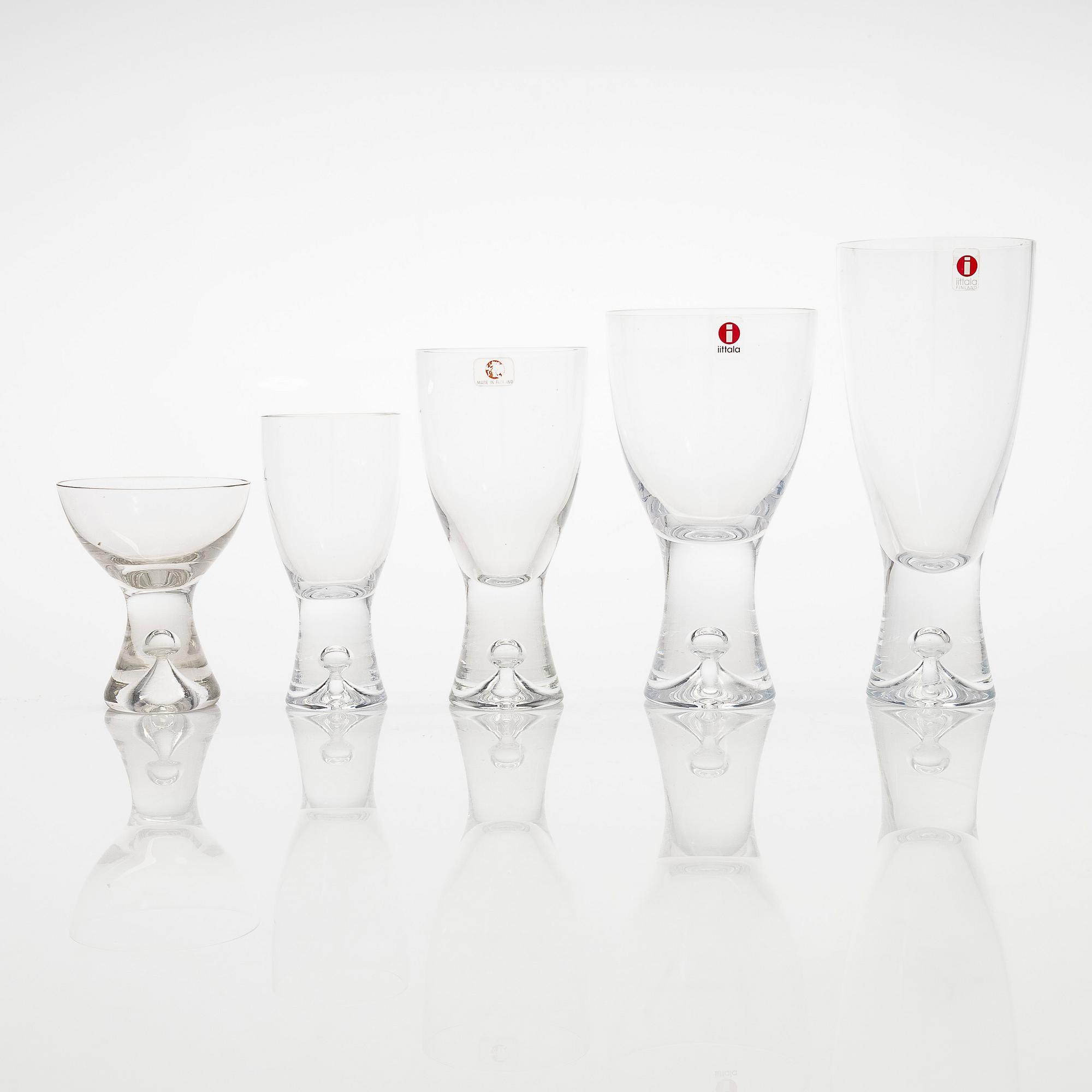 Tapio Wirkkala, A set of 24 "Tapio" drinking glasses, 1950s/60s.