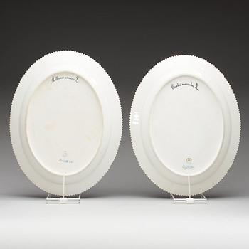 A pair of Royal Copenhagen 'Flora Danica' dishes, Denmark, 20th Century.