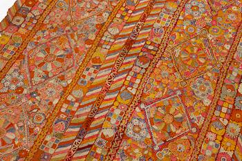 A semi-antique embroided textile, nomads, Iraq, c. 240 x 152 cm.