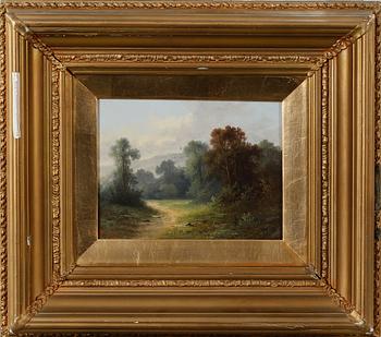 UNIDENTIFIED ARTIST, oil on canvas, two pcs, signed 'A.S', 19th century.