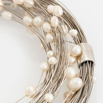 Steel and pearl necklace, Sofia Björkman.