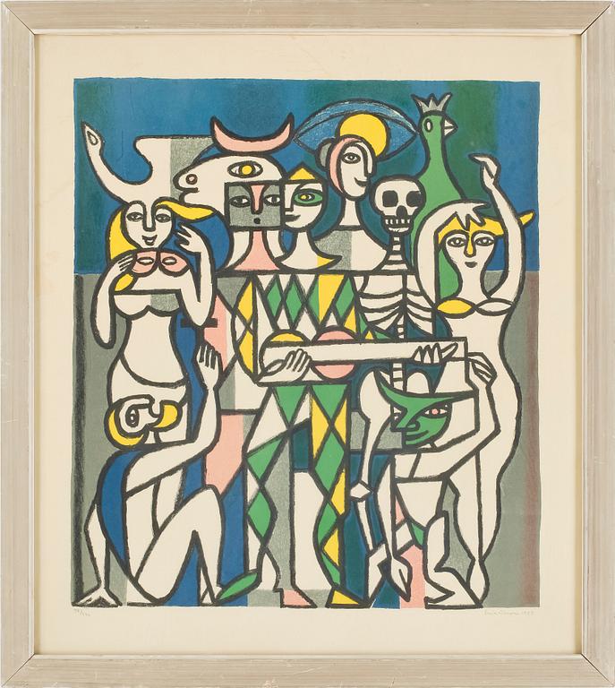 ERIK OLSON, färglitografi, signerad samt daterad 1955, numrerad 98/260.