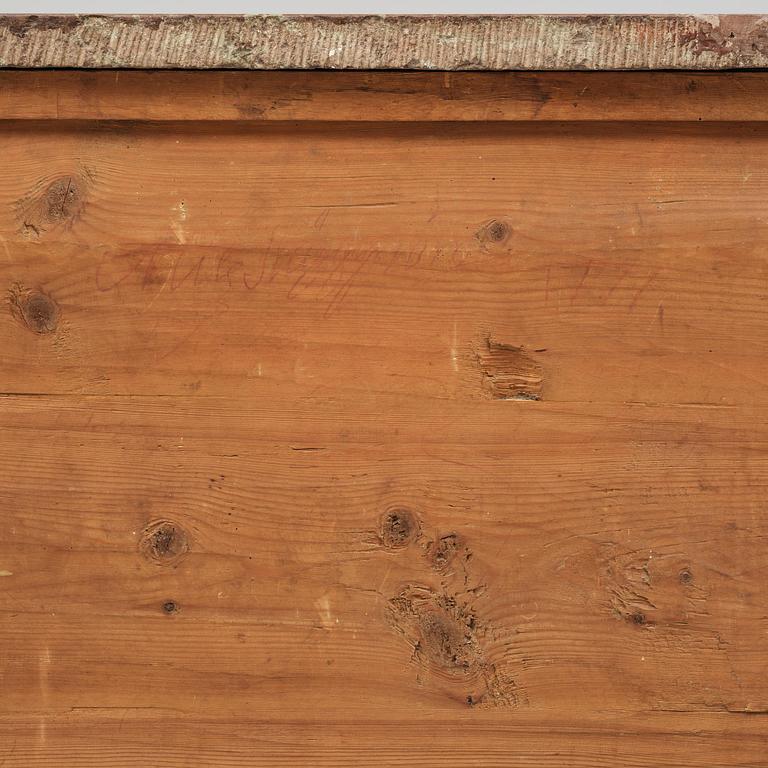 A rococo parquetry and gilt brass-mounted commode attrbuted to M. Engström (master in Stockholm 1758-97).