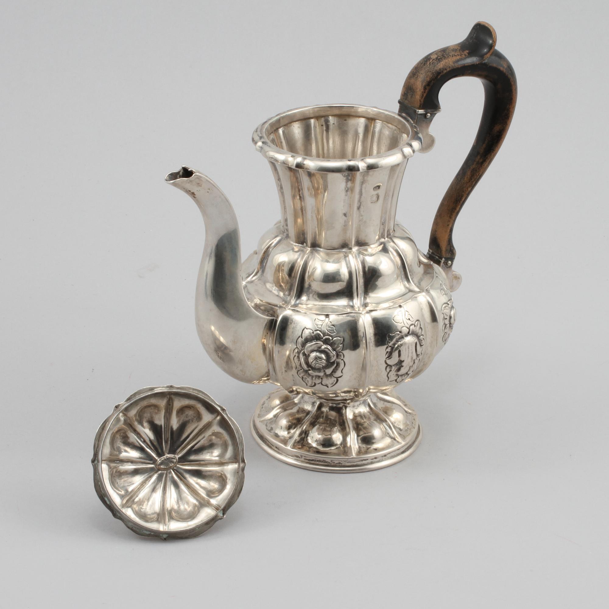 KAFFEKANNA, silver, Wien, Österrike, 1800-tal, vikt 105 gram.