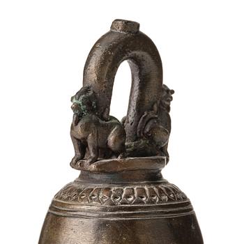Tempelklocka, brons. Tibet, 17/1800-tal.