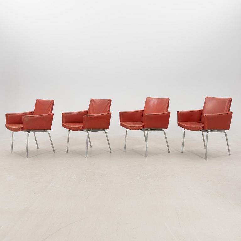 Hans J. Wegner, armchairs 4 pcs "AP 58/Kastrup chair conference chair" Denmark late 20th century.