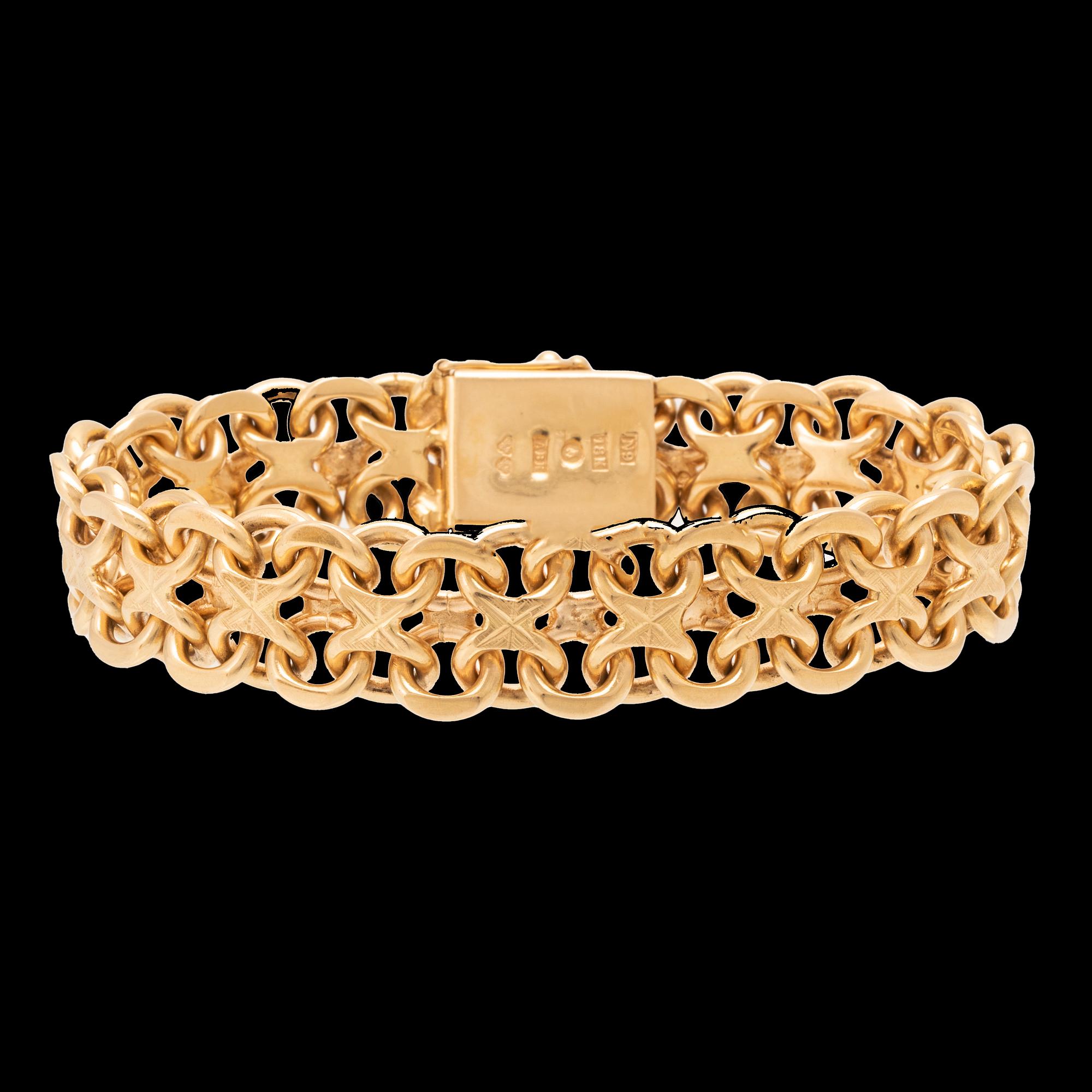 Bracelet x-link 18K gold.