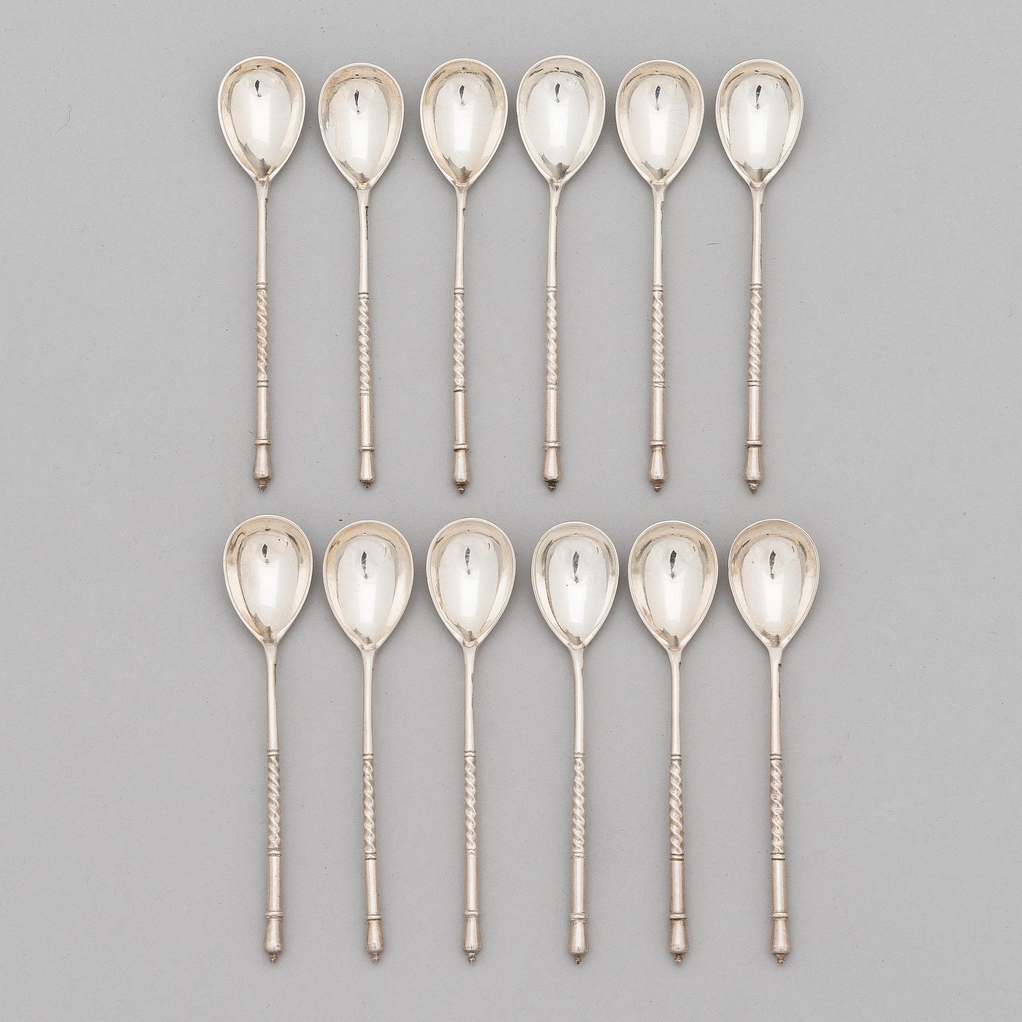 Vasily M. Ashmarin, Teskedar, 12 st, silver, Moskva, Ryssland 1894.