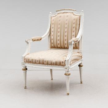 KARMSTOL, gustaviansk, 1700-tal.