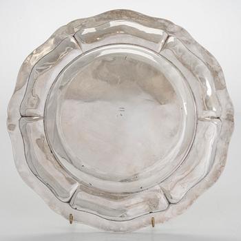 An Odiot silver dish, Paris France, latter half of the 19th century.