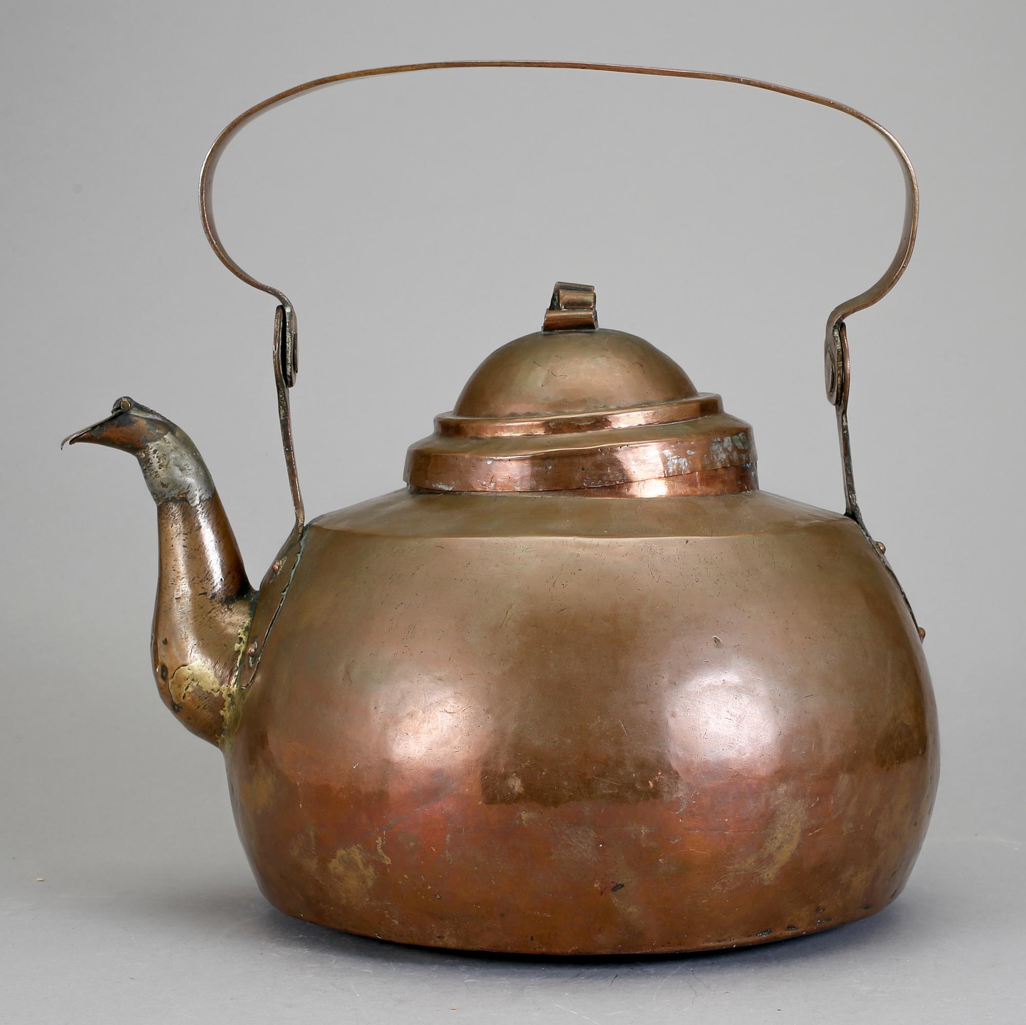 KAFFEPANNA, koppar, 1800-talets början.