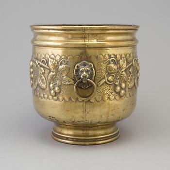 A 18th/19th century brass champagne cooler.