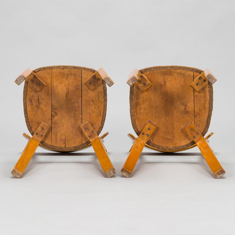 Alvar Aalto, 1940s '73' table and four '69' chairs for O.Y. Huonekalu- ja Rakennustyötehdas A.B.