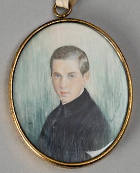 FANNY FALKNER, miniatyr, sign o dat 1918.
