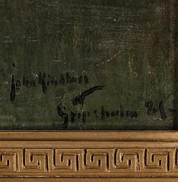 JOHAN KINDBORG, olja på duk, signerad och daterad 81.