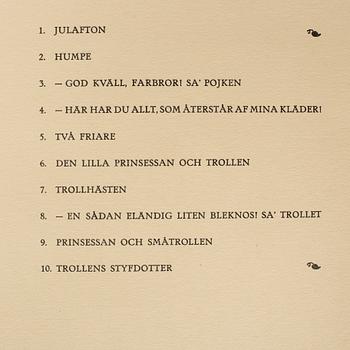 JOHN BAUER, "Troll", svit om tio litografier, osignerade, Ernst Bauers Förlag Göteborg, A. Börtzells, 1915.