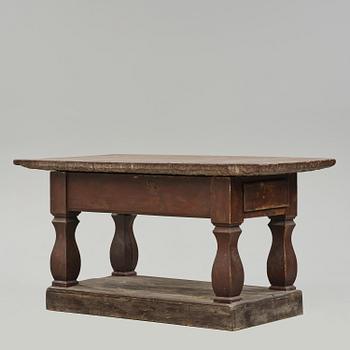 A Swedish baroque stone-top table, 18th century.