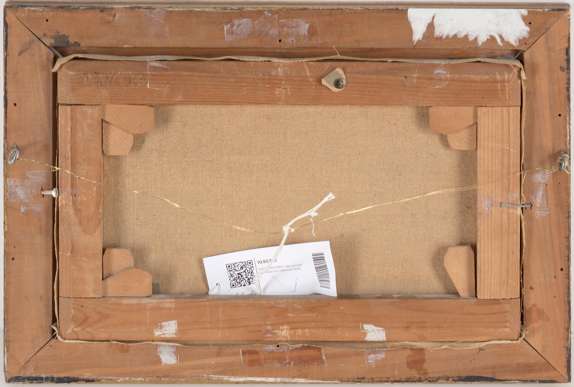 AXEL LINDMAN, olja på duk, signerad och daterad 1909.