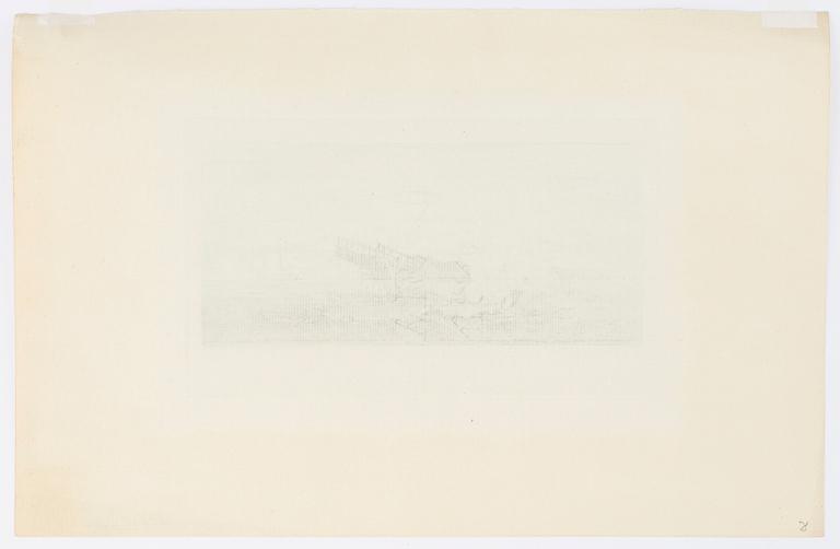 CHARLES FRANCOIS DAUBIGNY, etsningar, 2 st, en signerad i plåten.