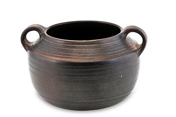 482. Kaj Franck, A CERAMIC POT WITH HANDLES.