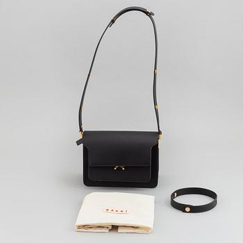 Marni, a black leather 'Trunk' cross body bag, 2019.
