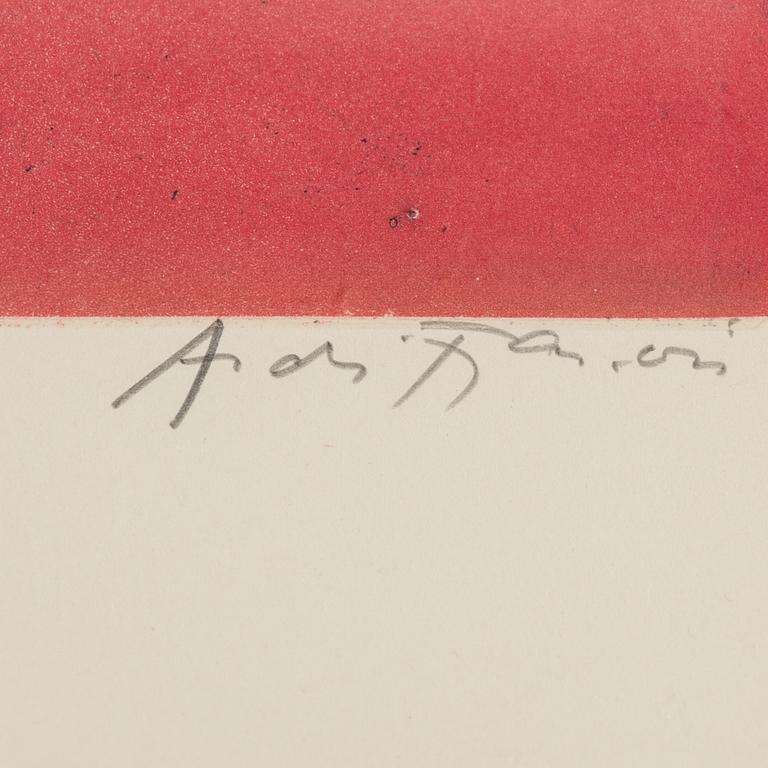 ANDRÉ FRANÇOIS, färgetsning. Signerad och numrerad 99/100.