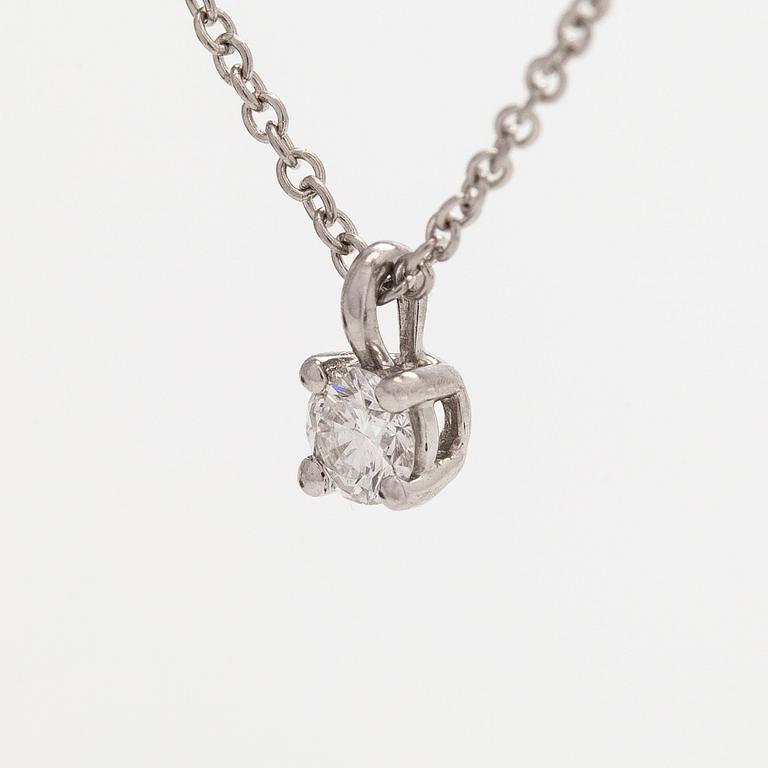 Tiffany & Co, kaulakoru / riipus ja ketju, platinaa, briljanttihionta timantti.