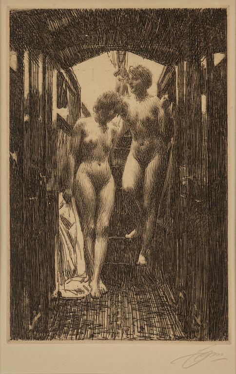 ANDERS ZORN, etching, 1917, signed in pencil.