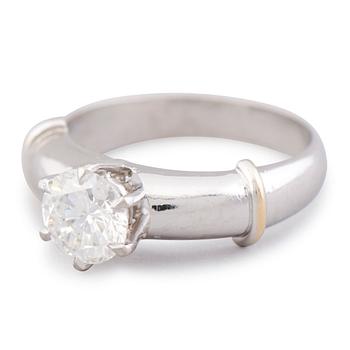 148. A RING, brilliant cut diamond, 18K white gold.