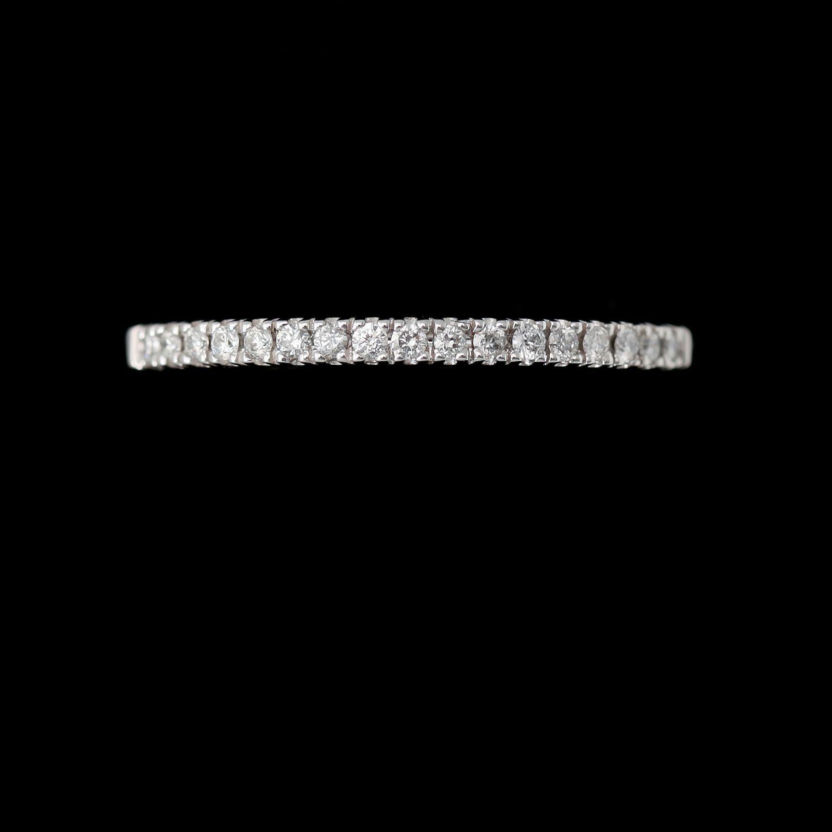 RING, 14k vitguld, diamanter tot ca 0.20 ct.
