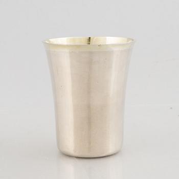 A Swedish late 18th century parcel-gilt silver beaker, mark of Anders Isleben, Norrköpimng 1795.