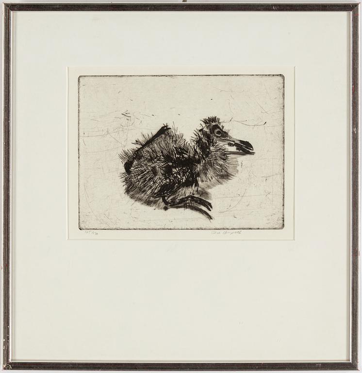 Lena Cronqvist, drypoint, 1984, signed 125/130.