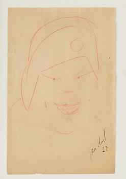 John Jon-And, drawings, 6, framed together, signed. 1920-30s.