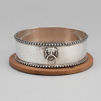 A Swedish 19th century silver coaster, mark of Isak Sandbeck, Stockholm 1818.