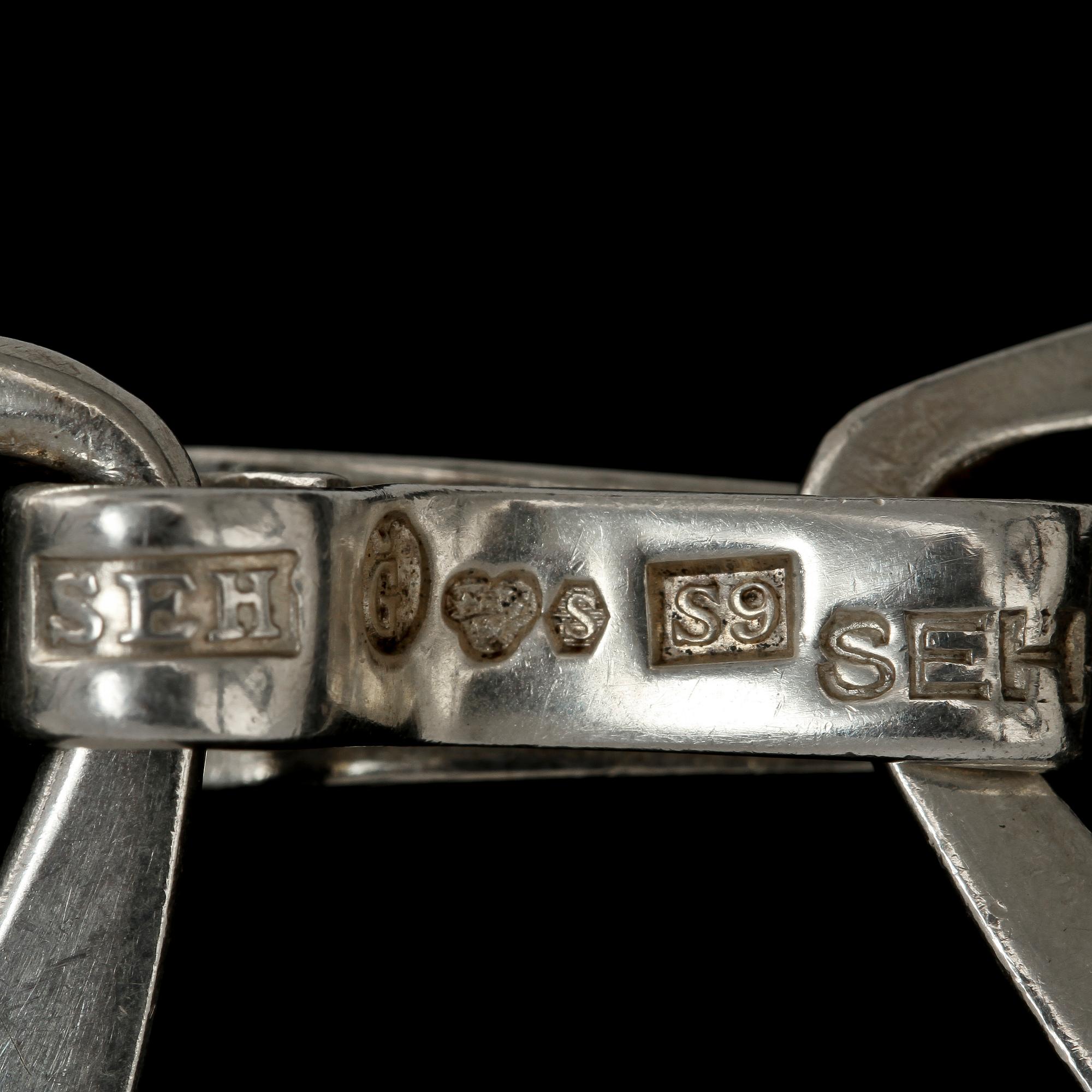 HALSLÄNK samt ARMLÄNK, silver, Sven-Erik Högberg, Göteborg, 1968. Vikt 124 g.