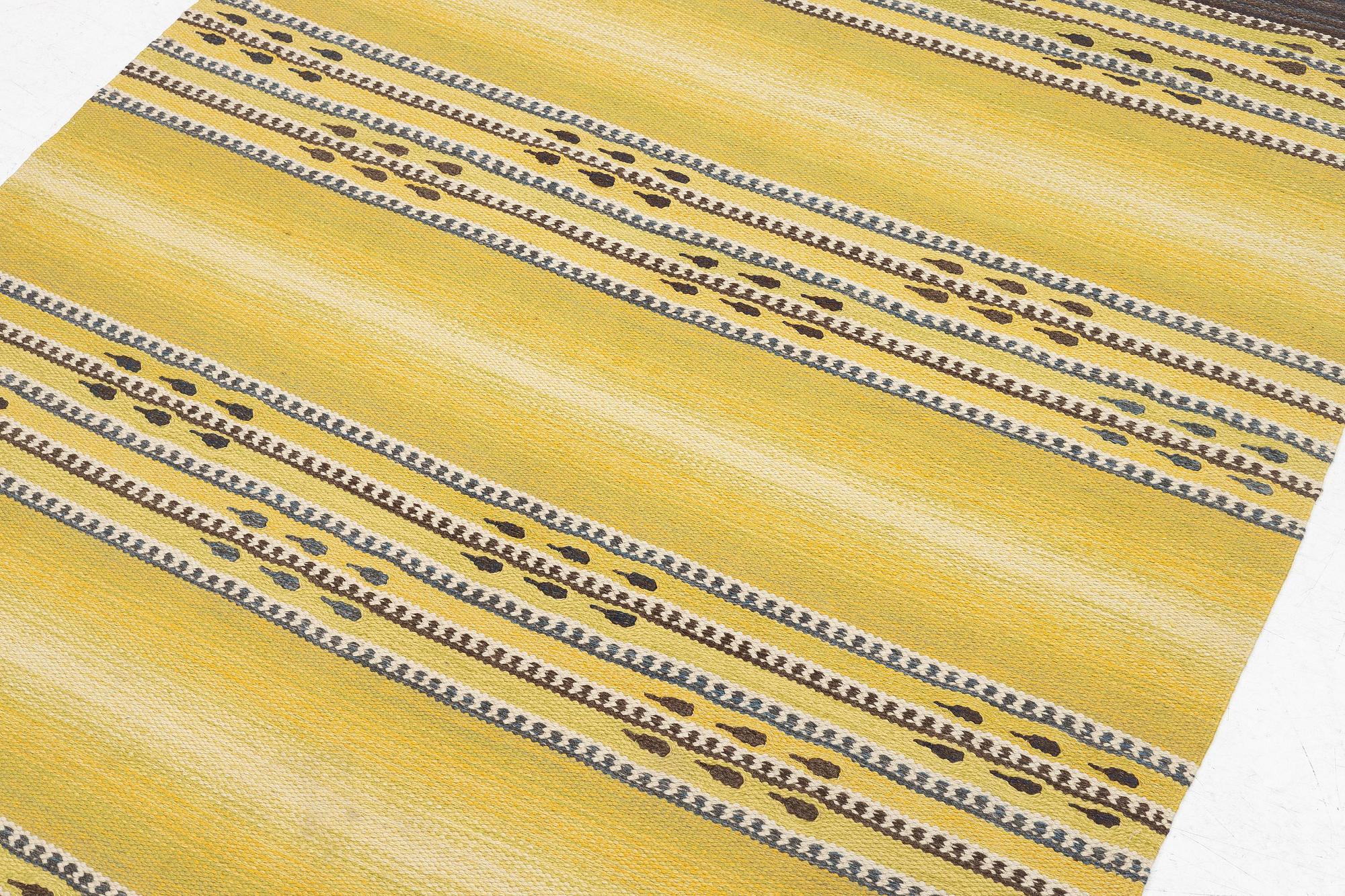 Anna Maria Hoke, a carpet, tapestry weave, c. 267 x 160 cm, signed GH AMH.