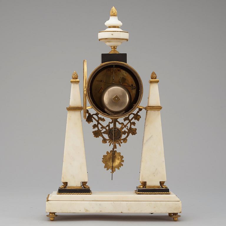 A Louis XVI late 18th century mantel clock.