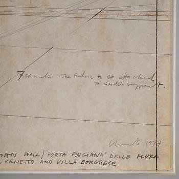 Christo Vladimirov Javacheff, "The Wall / Project for a Wrapped Roman Wall".