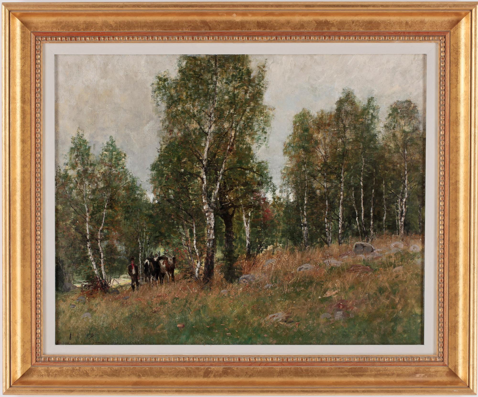 JOHAN KINDBORG, olja på duk. Signerad och daterad, 1882.