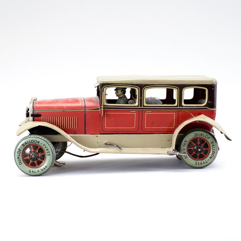 A tinplate limousine by Karl Bub, Germany 1930s.