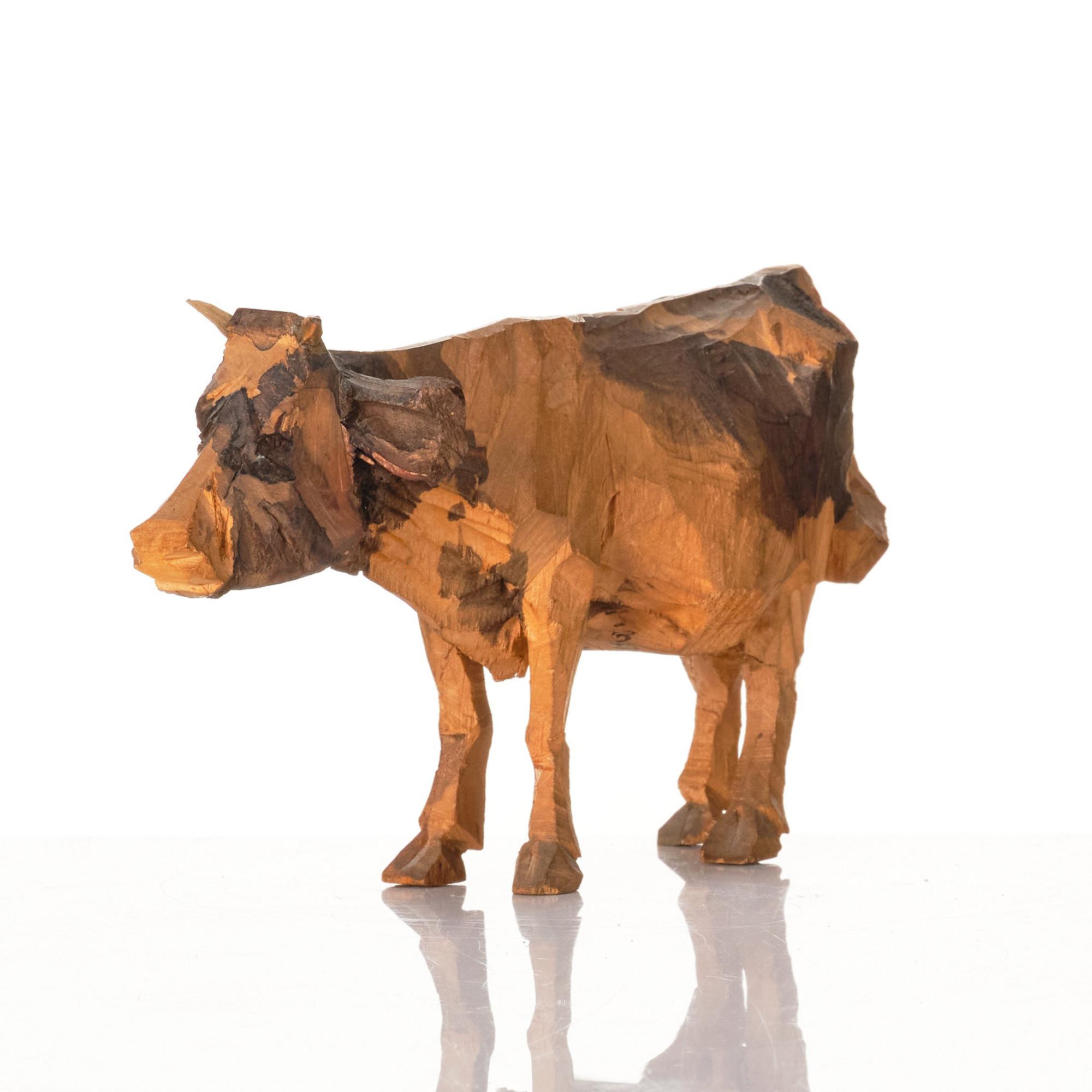 Axel Petersson Döderhultarn, Milkmaid and cow.