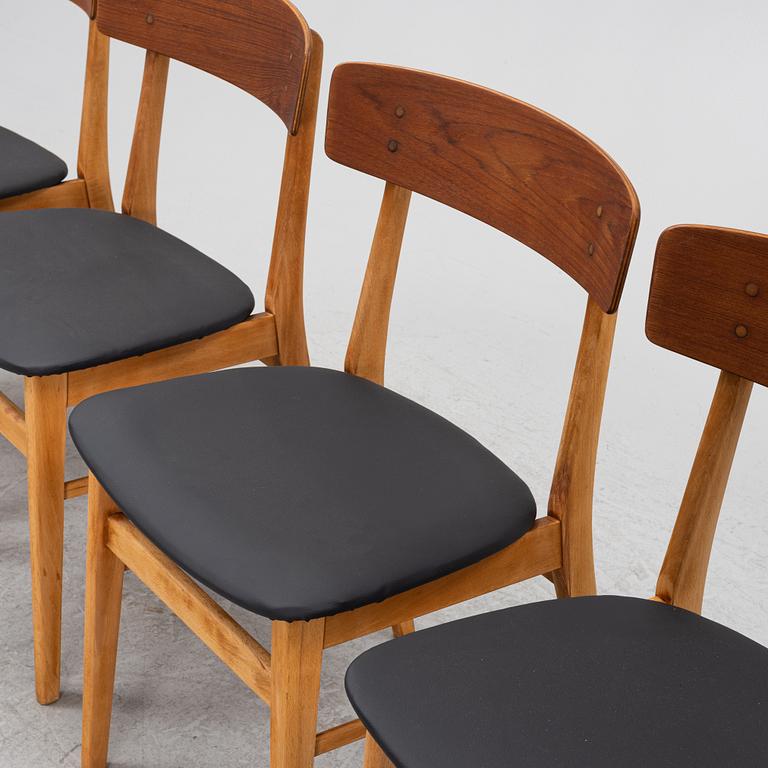 Four chairs, Fastrup, Denmark, 1960's.