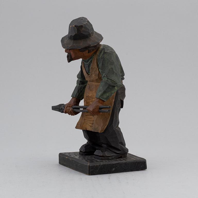 HERMAN ROSELL, sculpture, painted wood, signed and dated 1933.