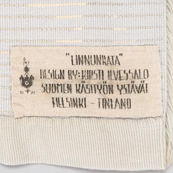 Kirsti Ilvessalo, ryijy, Suomen käsityön ystävät. Noin 125 x 73 cm.