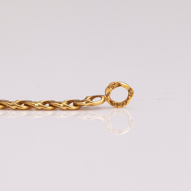 An 18K gold Bismarck necklace. Sweden.