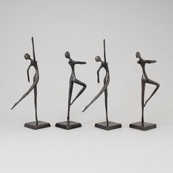 Four metal sculptures by Bodrul Khalique.