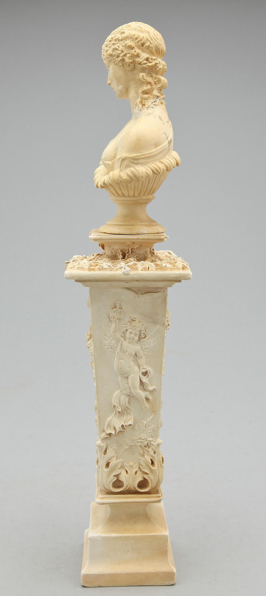 SKULPTUR, gips, 1800-tal, osignerad.