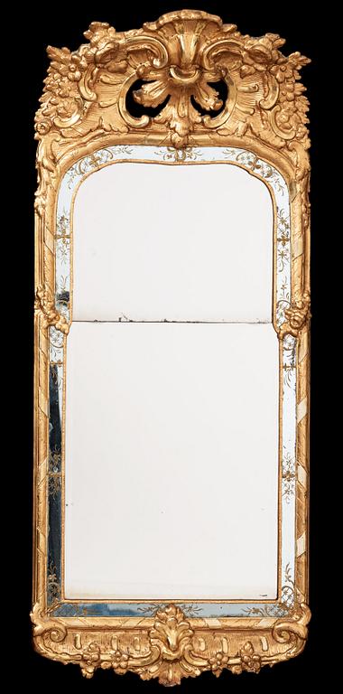 A Swedish Rococo 18th century mirror.